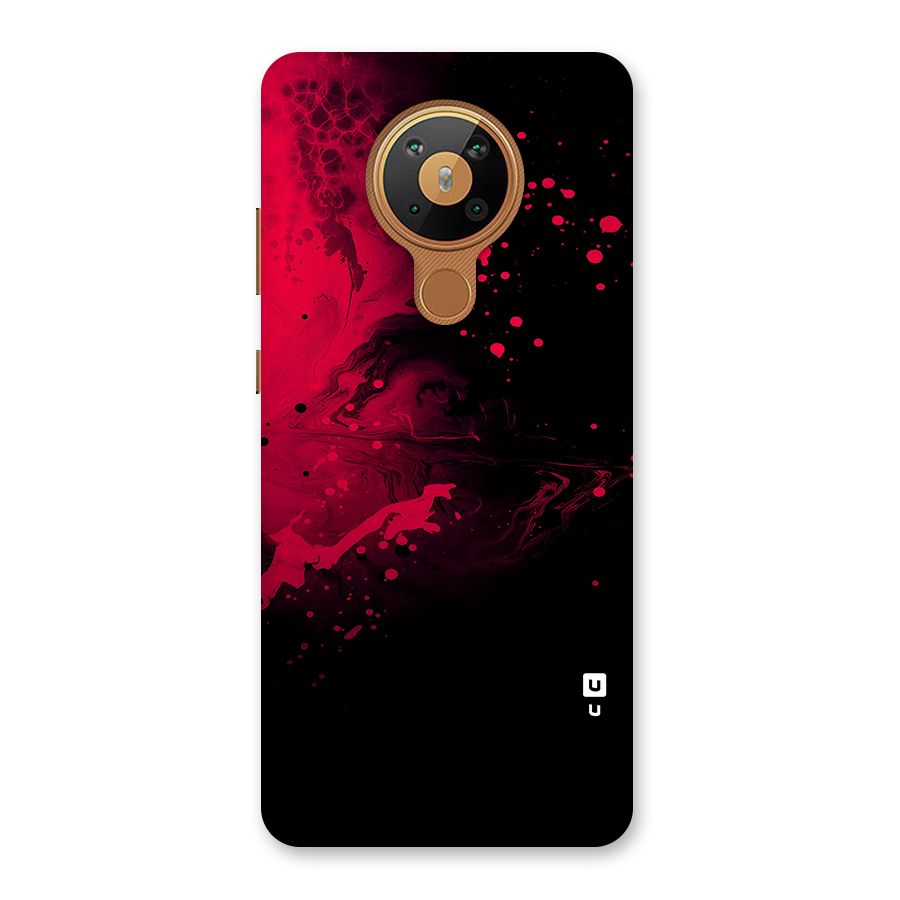 Red Black Splash Art Back Case for Nokia 5.3
