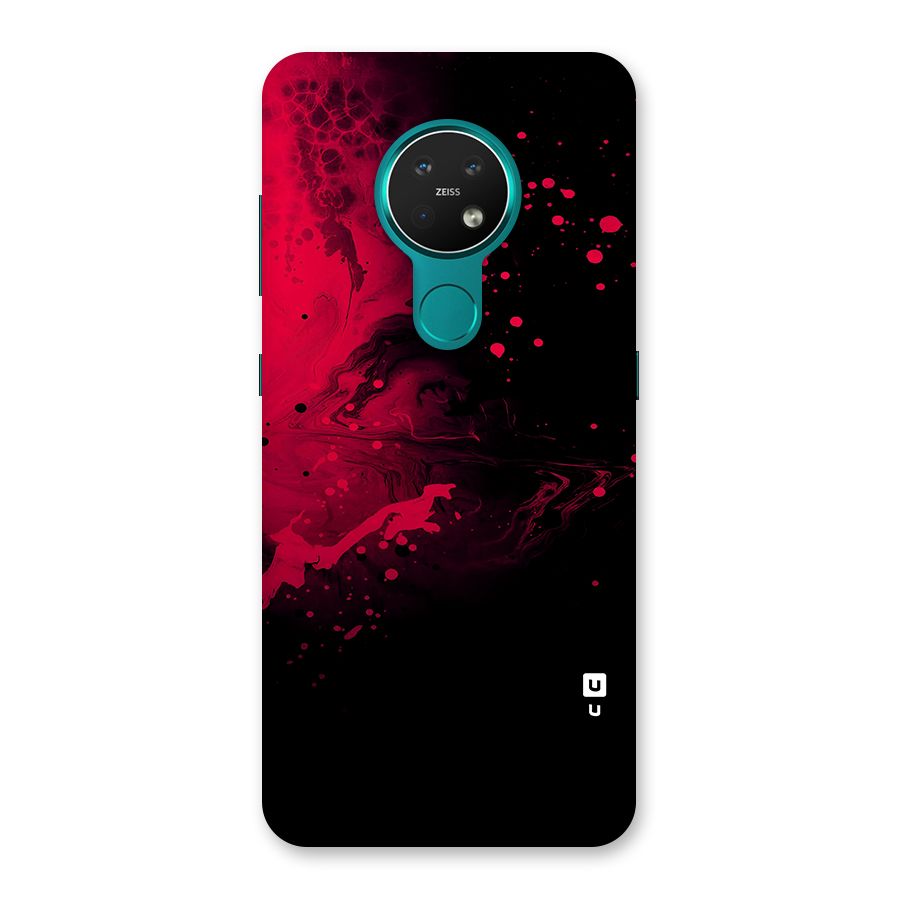 Red Black Splash Art Back Case for Nokia 7.2