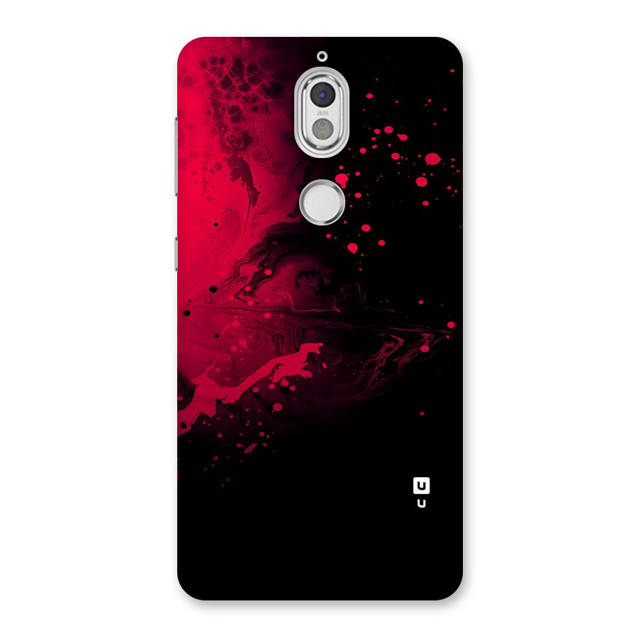 Red Black Splash Art Back Case for Nokia 7