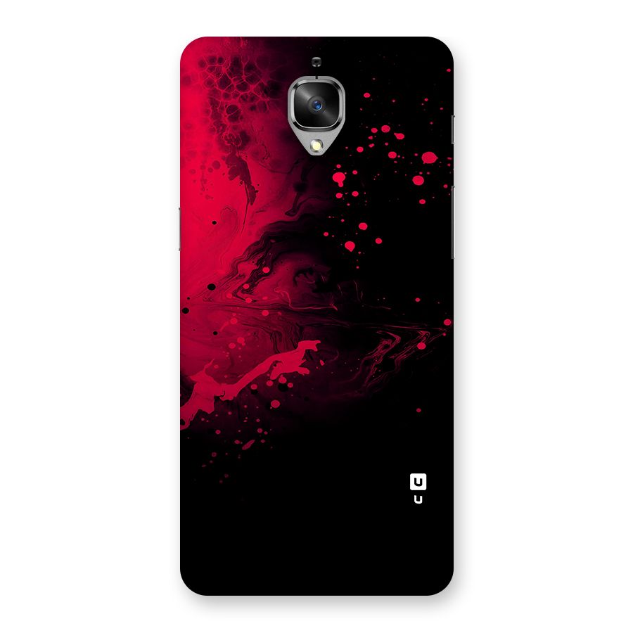 Red Black Splash Art Back Case for OnePlus 3