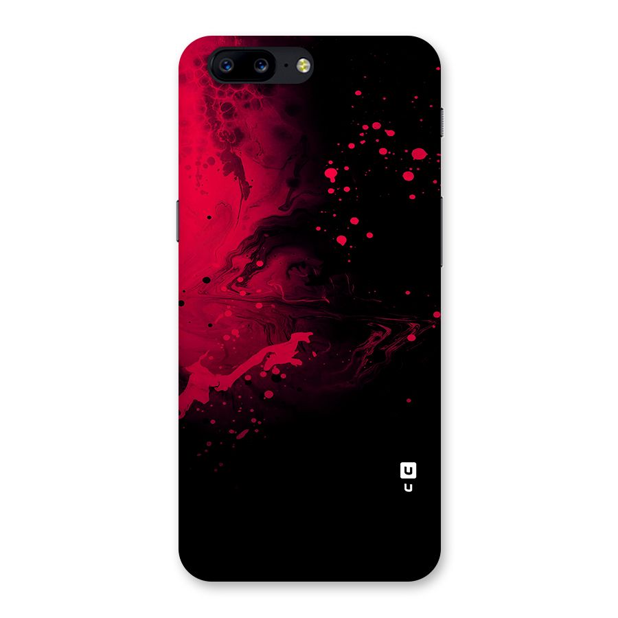 Red Black Splash Art Back Case for OnePlus 5
