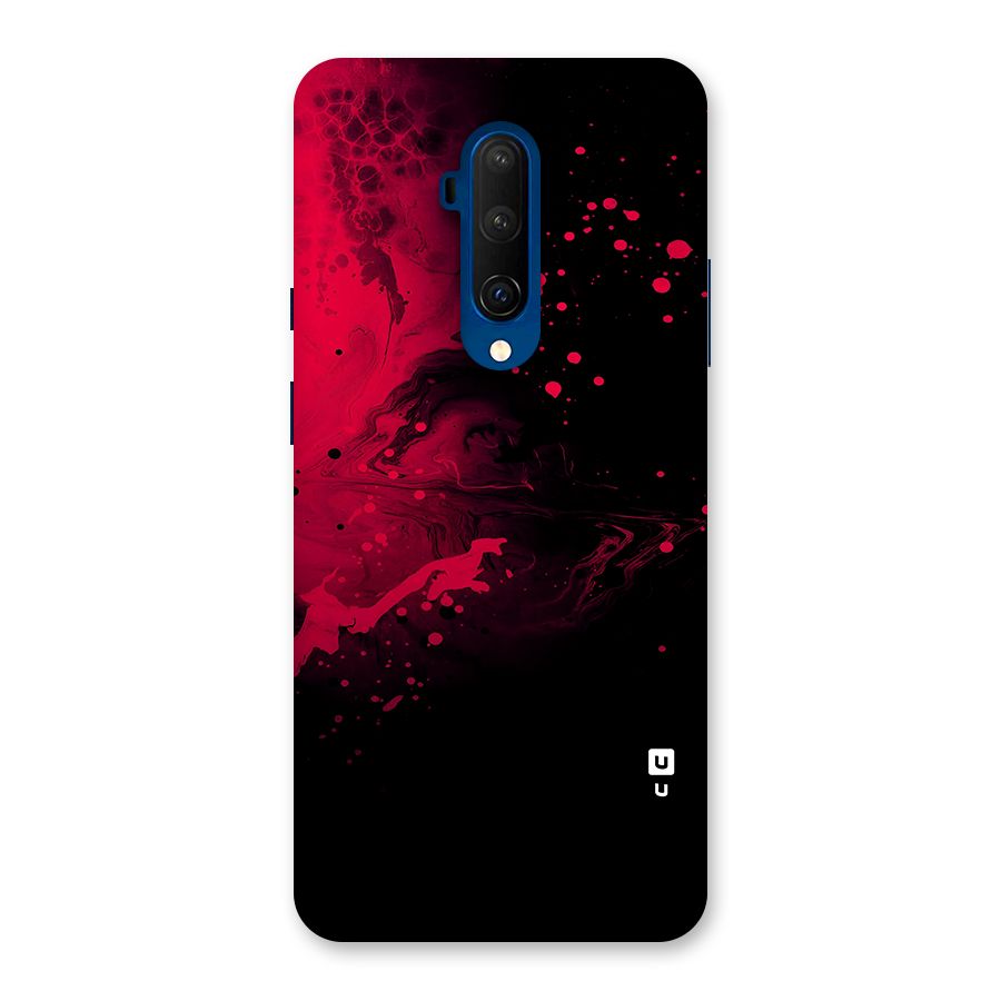Red Black Splash Art Back Case for OnePlus 7T Pro