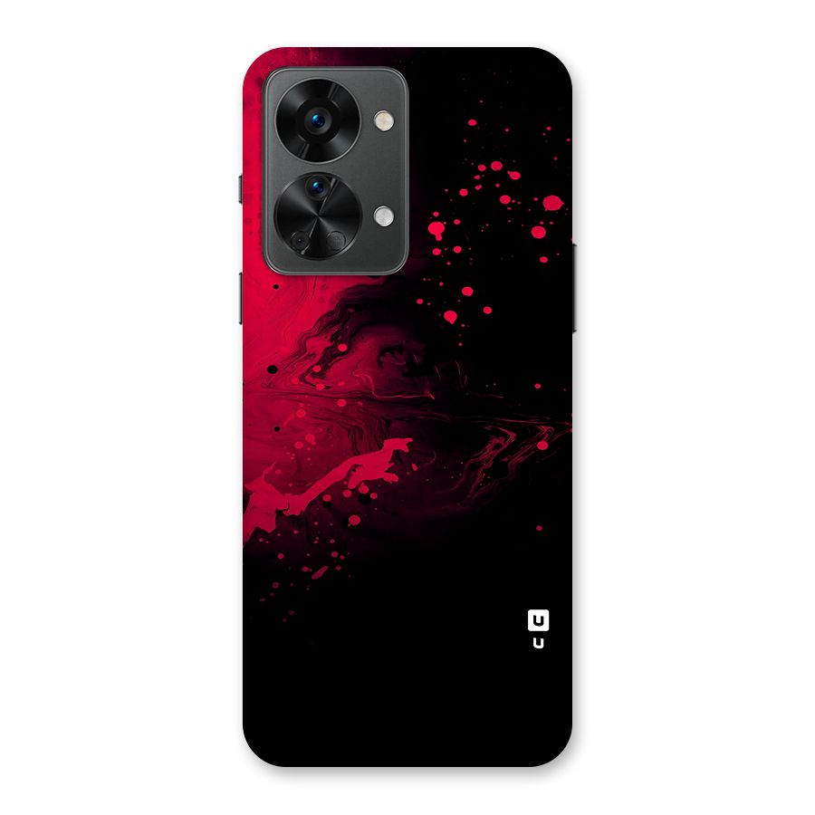 Red Black Splash Art Back Case for OnePlus Nord 2T