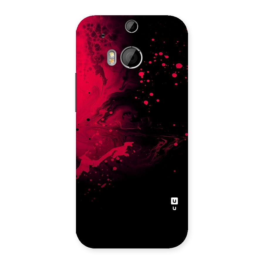 Red Black Splash Art Back Case for One M8