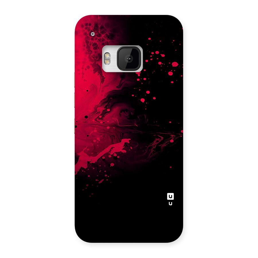 Red Black Splash Art Back Case for One M9