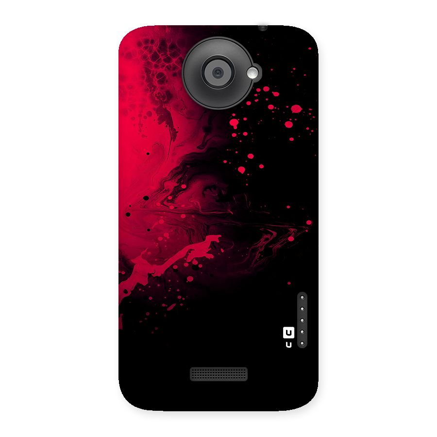 Red Black Splash Art Back Case for One X