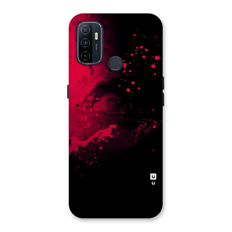 Red Black Splash Art Back Case for Oppo A32