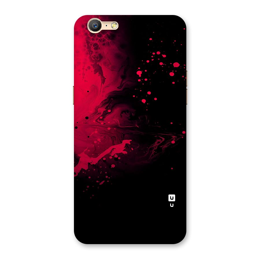 Red Black Splash Art Back Case for Oppo A39