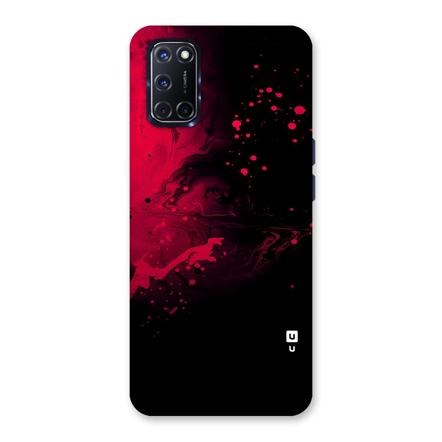 Red Black Splash Art Back Case for Oppo A52
