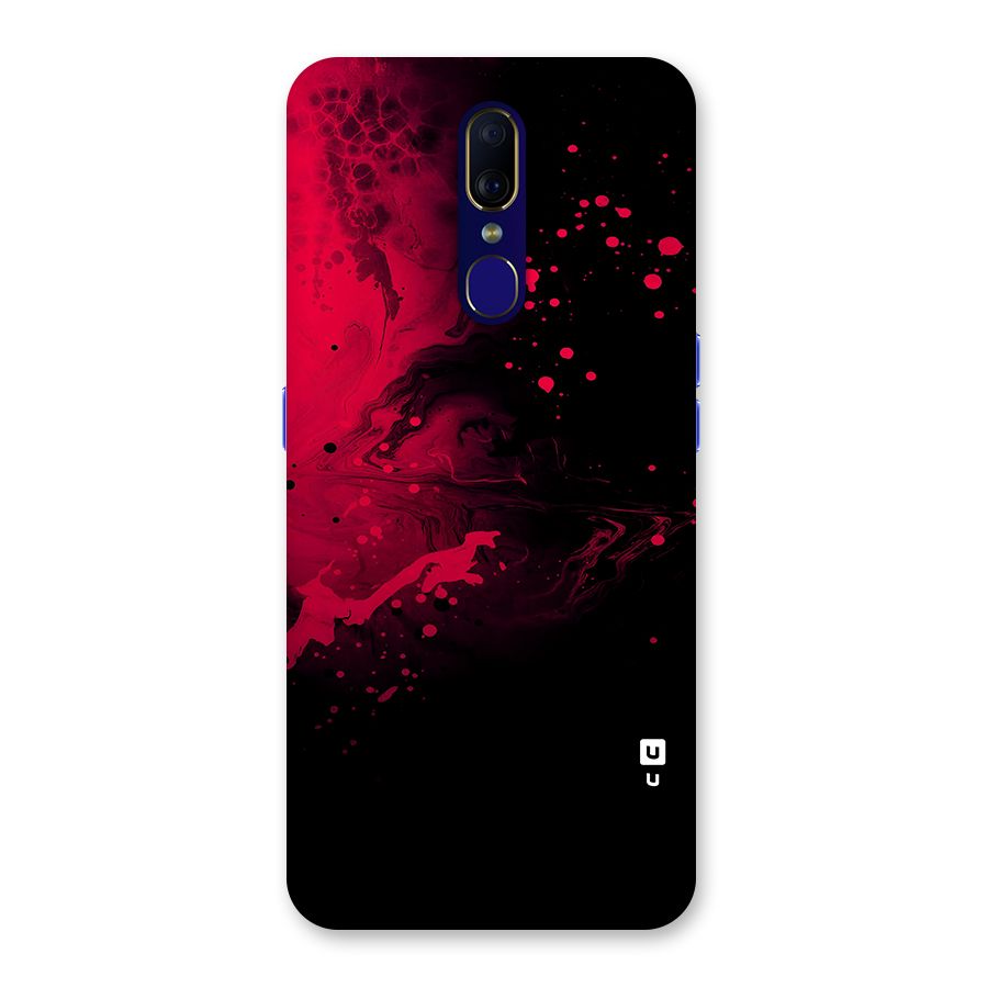 Red Black Splash Art Back Case for Oppo A9