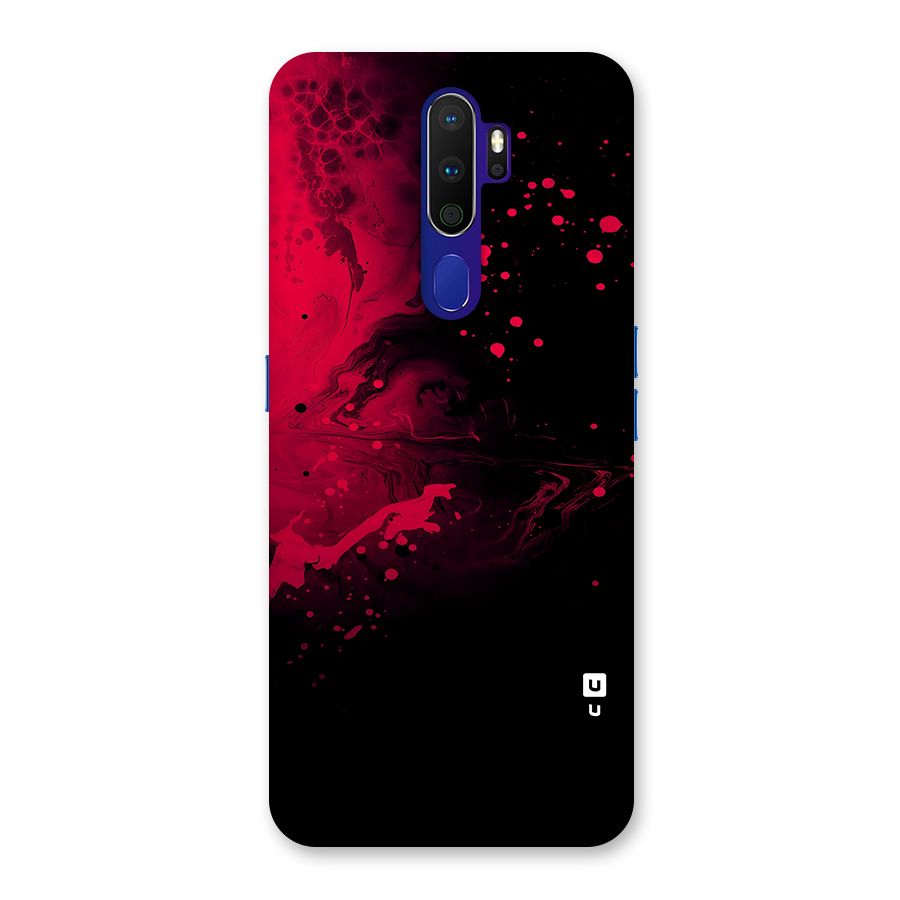 Red Black Splash Art Back Case for Oppo A9 (2020)