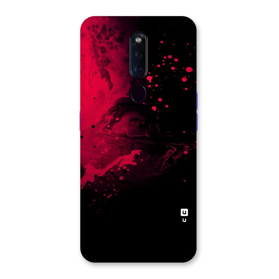 Red Black Splash Art Back Case for Oppo F11 Pro