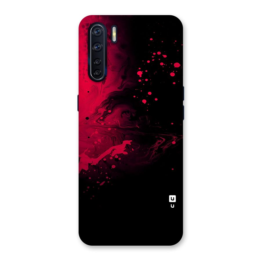 Red Black Splash Art Back Case for Oppo F15