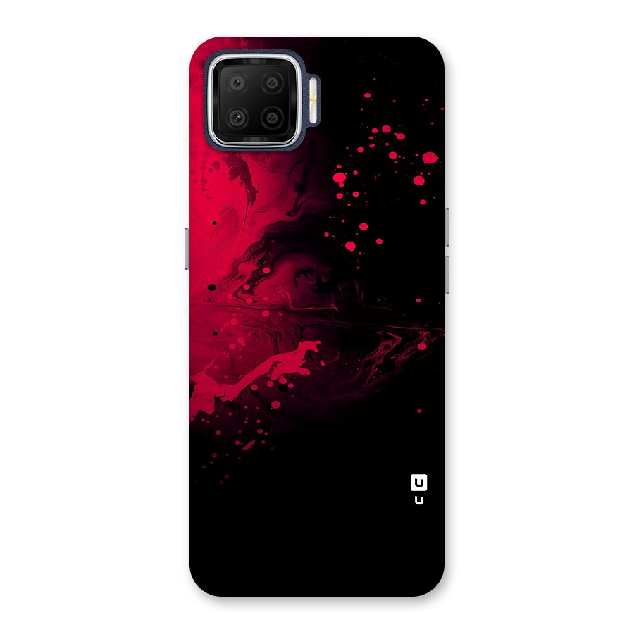 Red Black Splash Art Back Case for Oppo F17