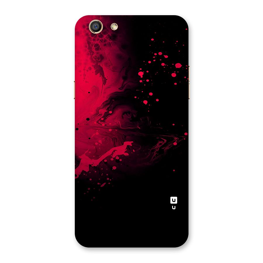 Red Black Splash Art Back Case for Oppo F3