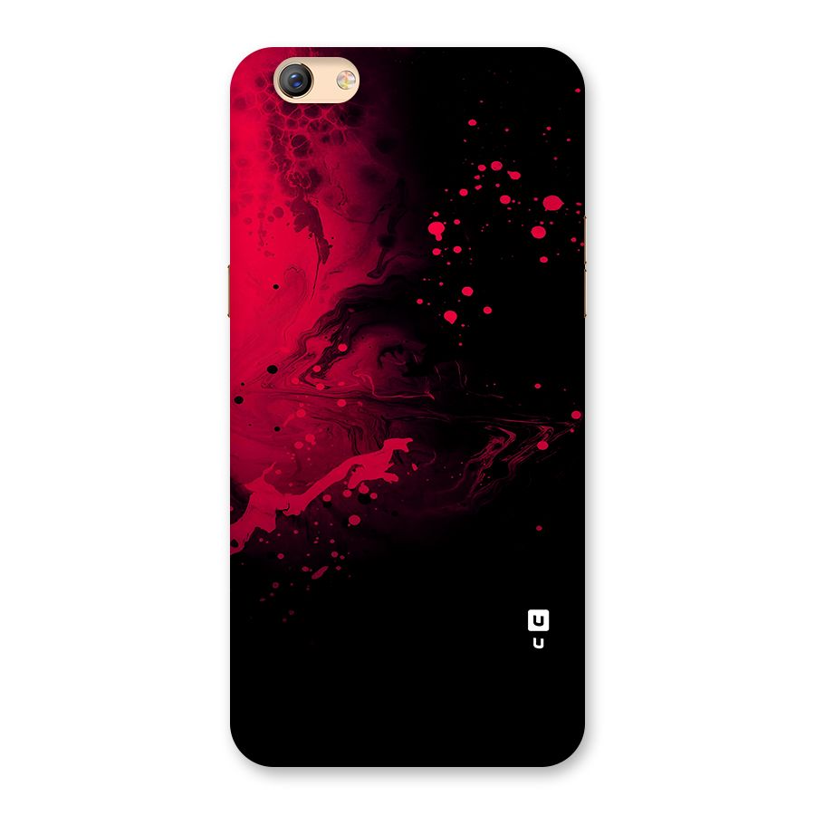 Red Black Splash Art Back Case for Oppo F3 Plus