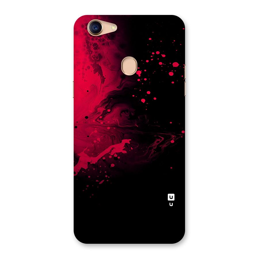 Red Black Splash Art Back Case for Oppo F5