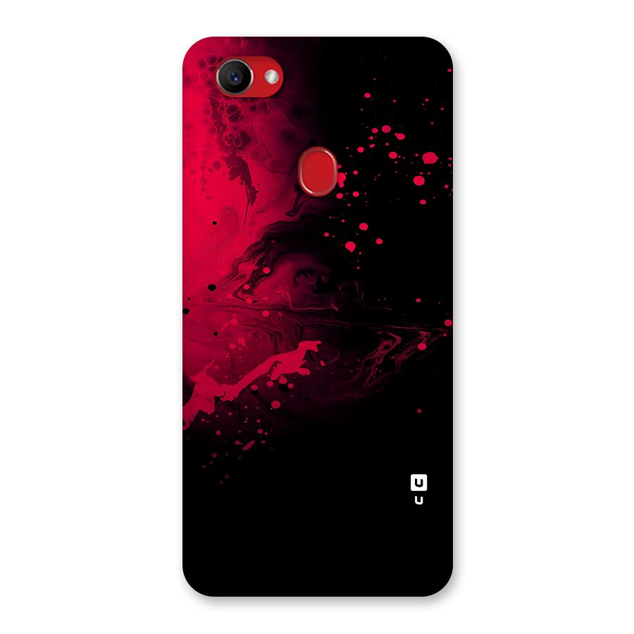 Red Black Splash Art Back Case for Oppo F7