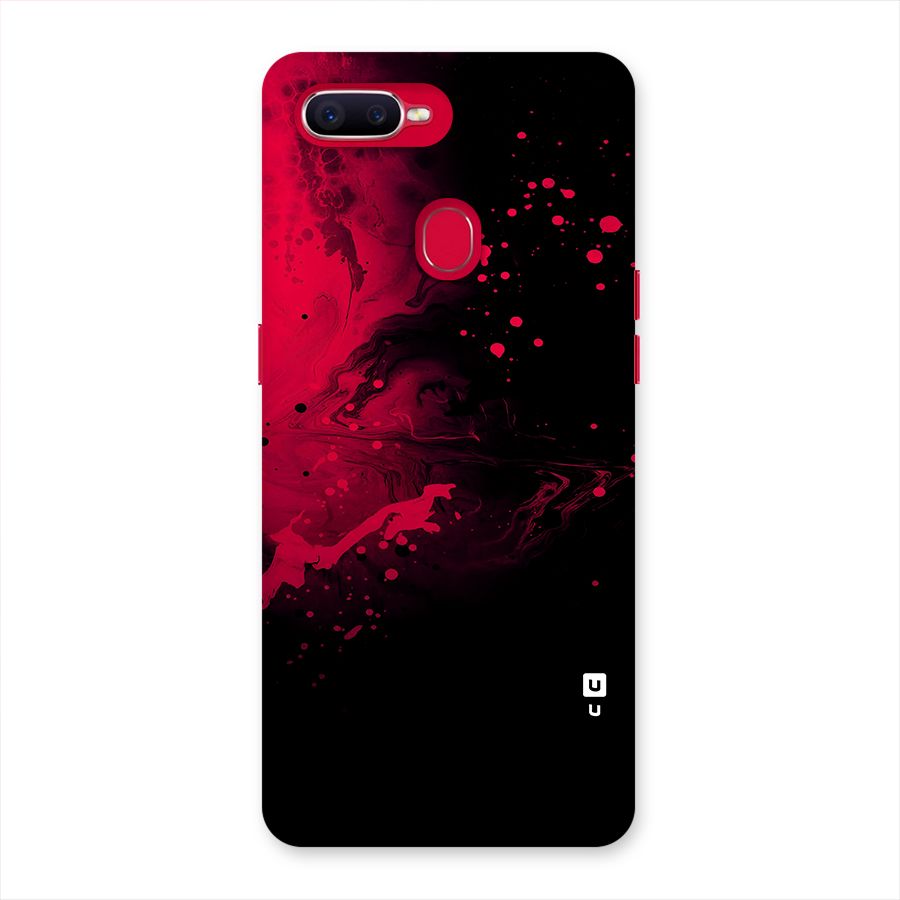 Red Black Splash Art Back Case for Oppo F9 Pro