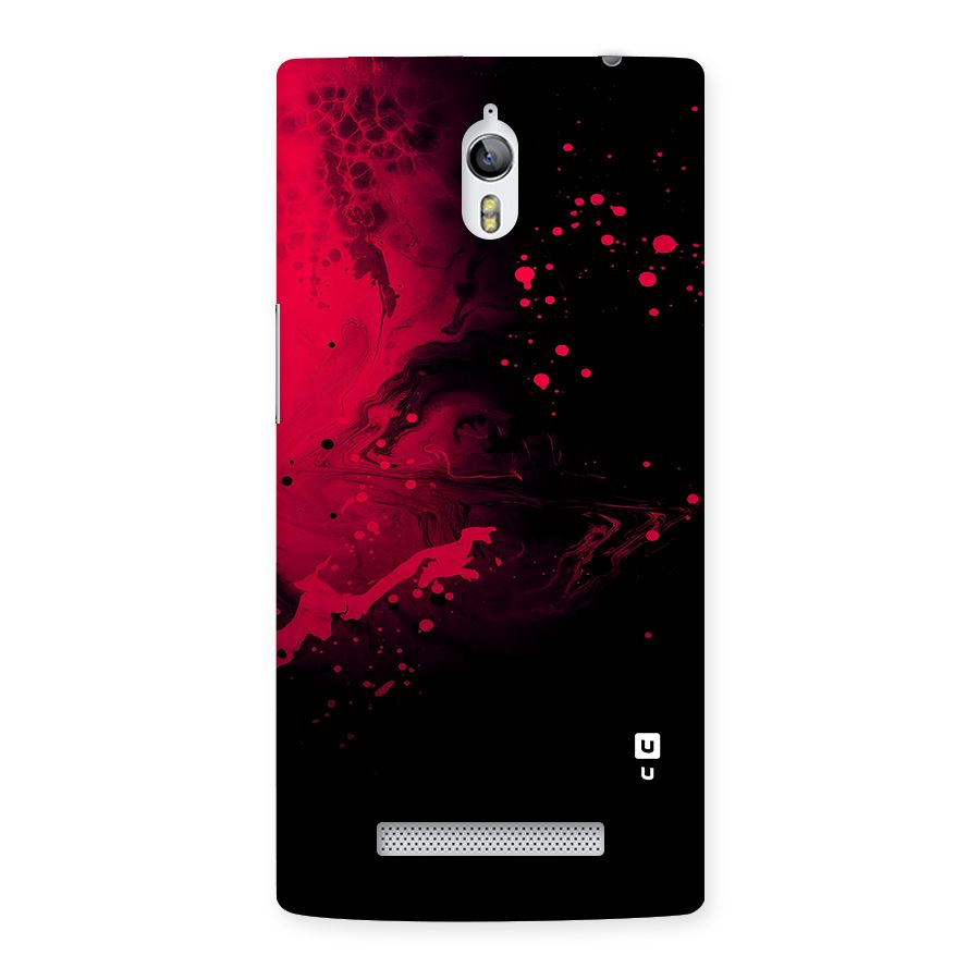 Red Black Splash Art Back Case for Oppo Find 7