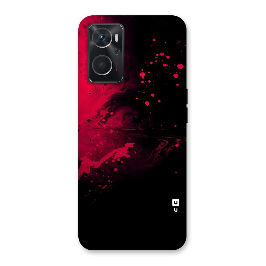 Red Black Splash Art Back Case for Oppo K10 4G