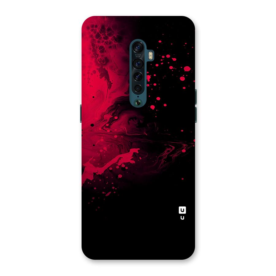 Red Black Splash Art Back Case for Oppo Reno2
