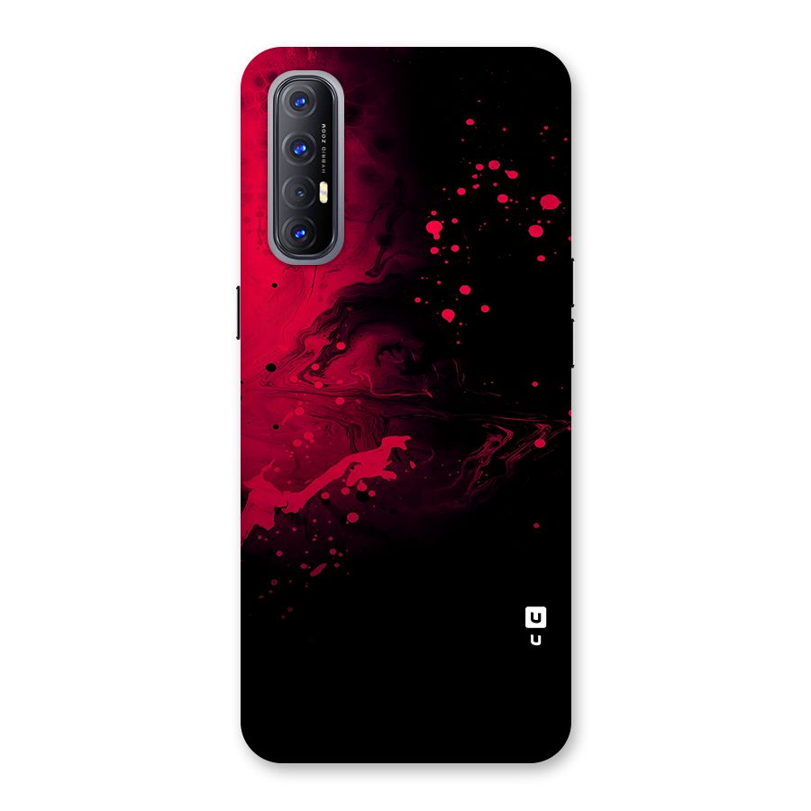 Red Black Splash Art Back Case for Oppo Reno3 Pro