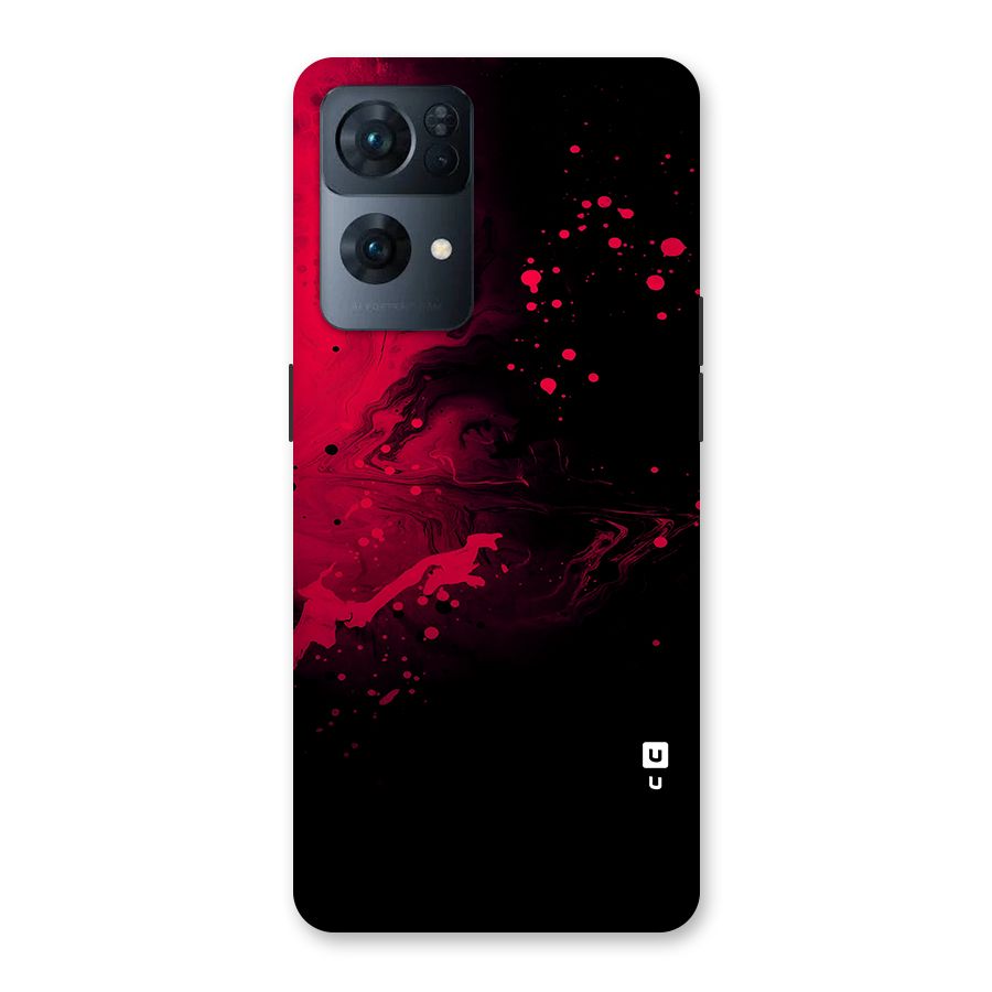 Red Black Splash Art Back Case for Oppo Reno7 Pro 5G