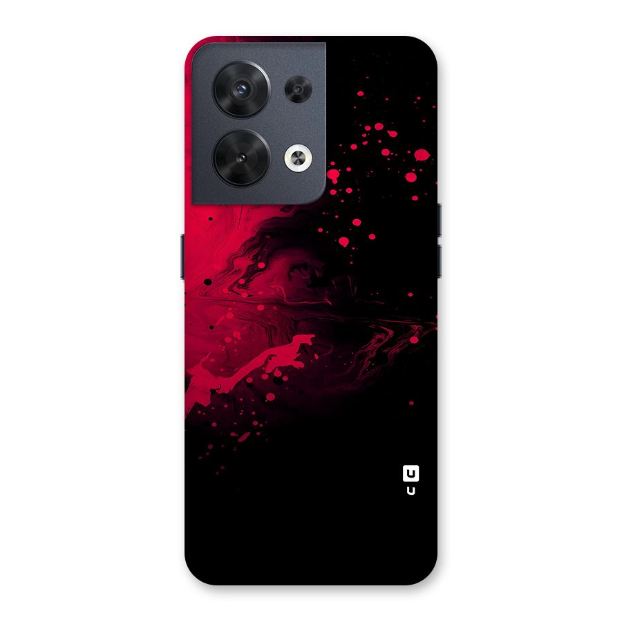 Red Black Splash Art Back Case for Oppo Reno8 5G