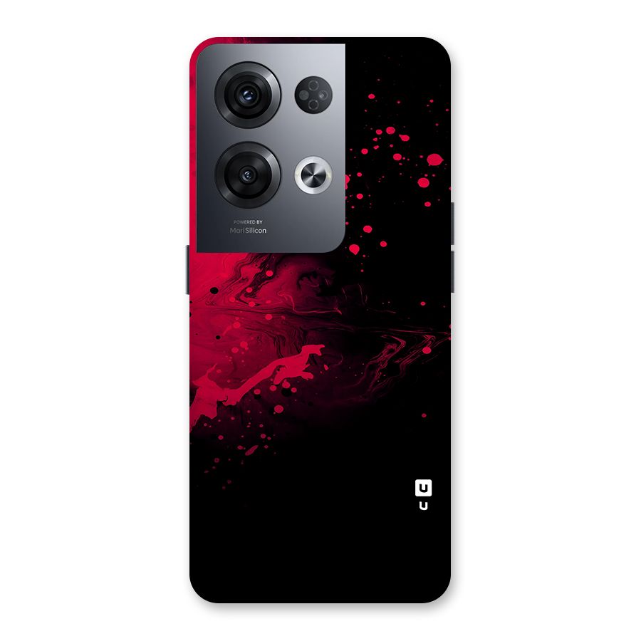 Red Black Splash Art Back Case for Oppo Reno8 Pro 5G