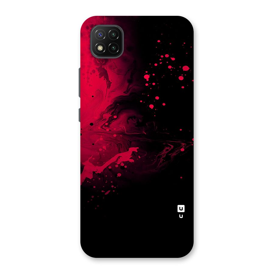 Red Black Splash Art Back Case for Poco C3