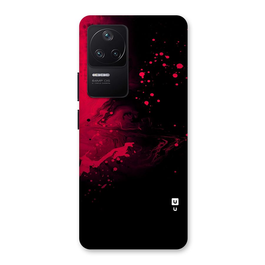 Red Black Splash Art Back Case for Poco F4 5G