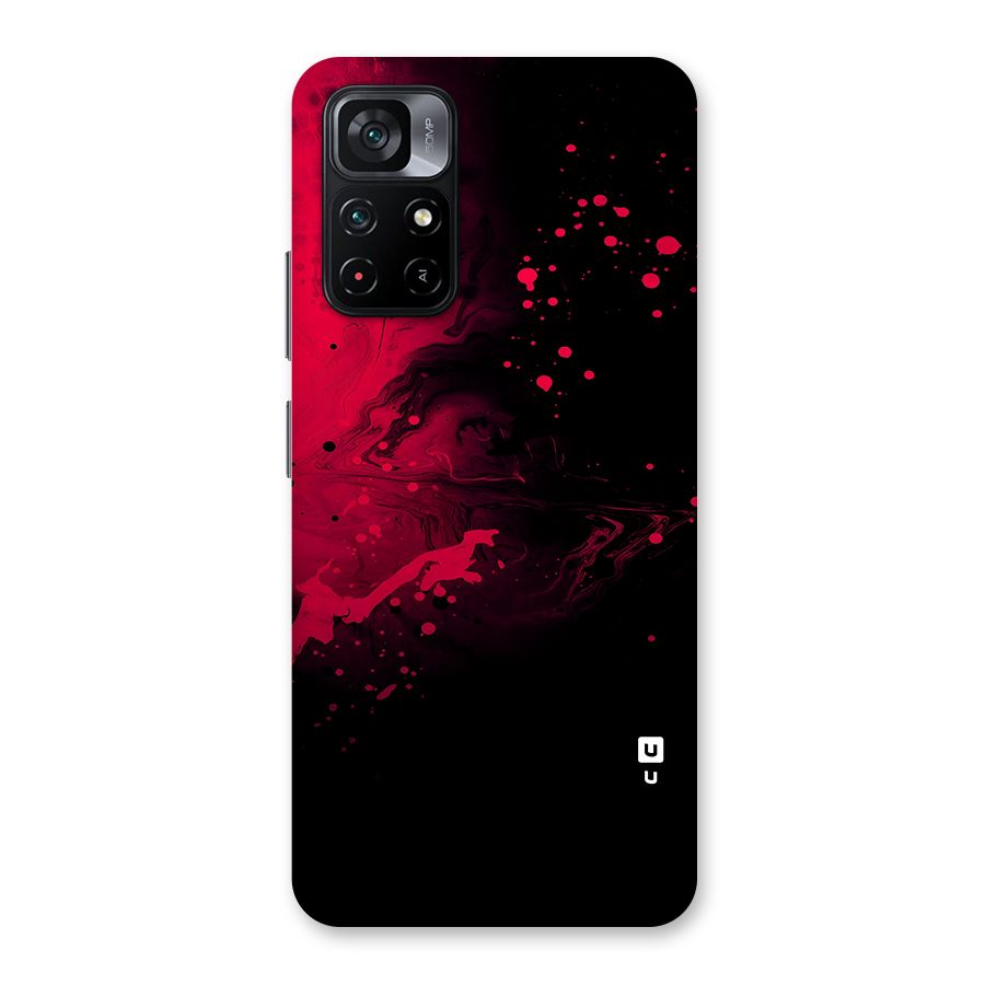 Red Black Splash Art Back Case for Poco M4 Pro 5G