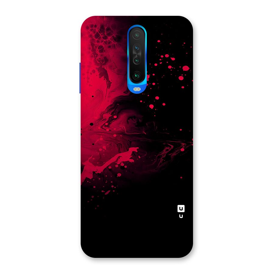 Red Black Splash Art Back Case for Poco X2