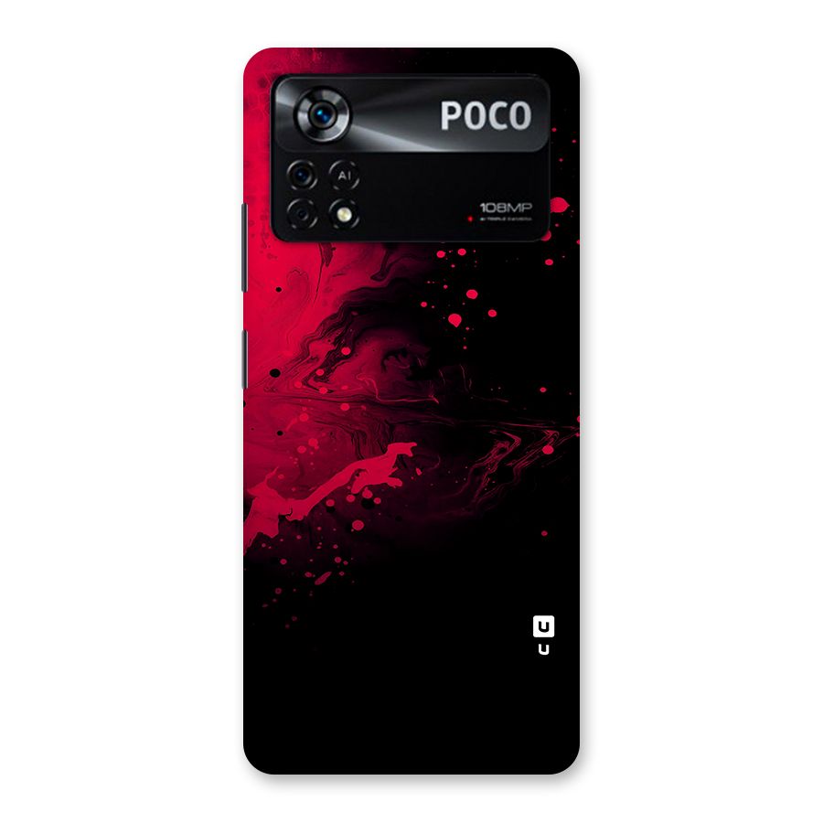 Red Black Splash Art Back Case for Poco X4 Pro 5G