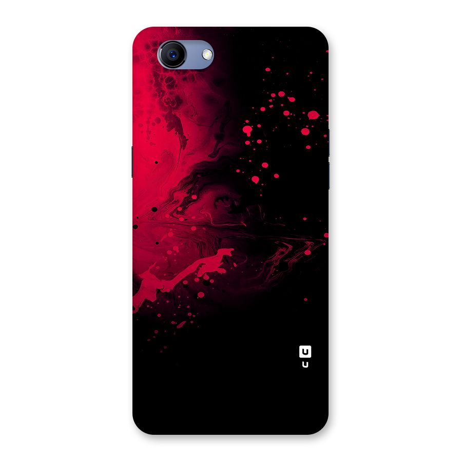 Red Black Splash Art Back Case for Realme 1
