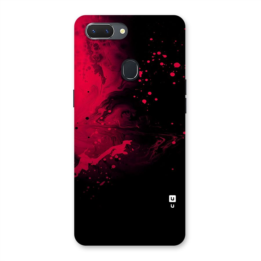 Red Black Splash Art Back Case for Realme 2