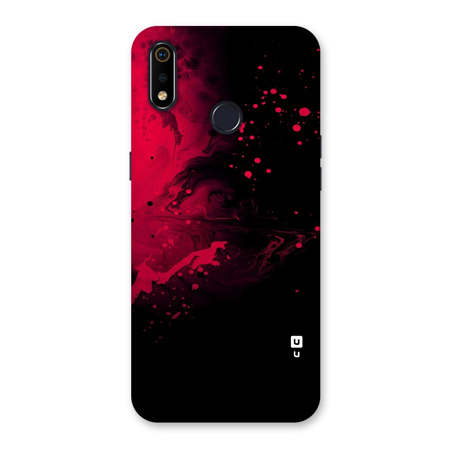 Red Black Splash Art Back Case for Realme 3i