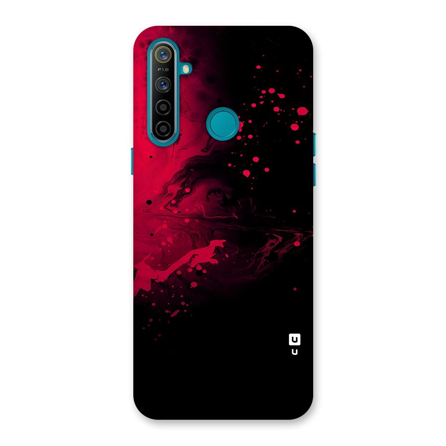 Red Black Splash Art Back Case for Realme 5i