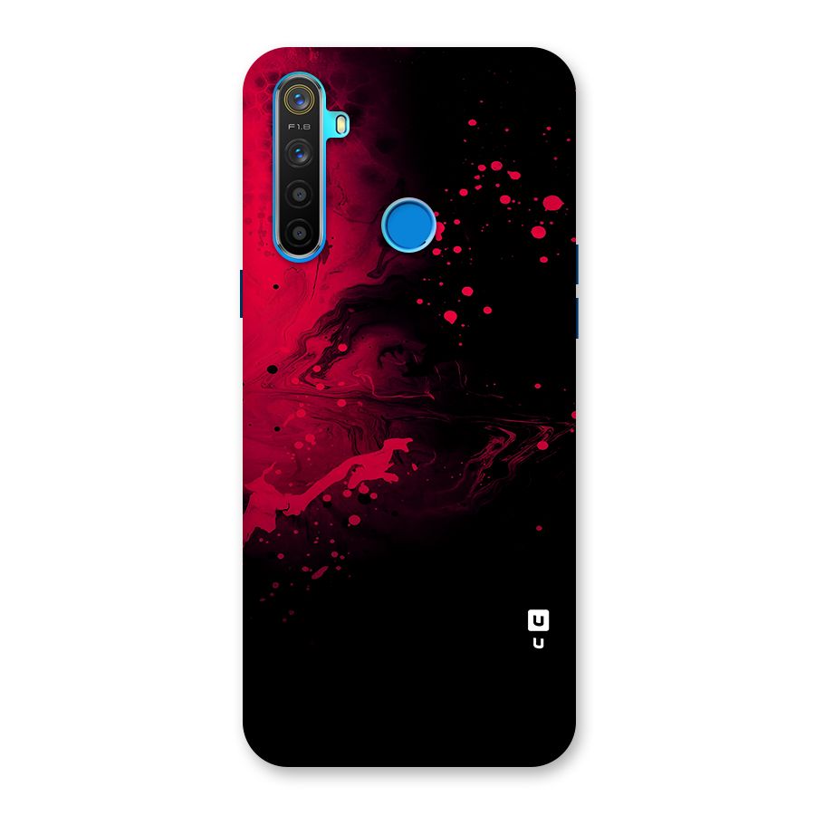 Red Black Splash Art Back Case for Realme 5s