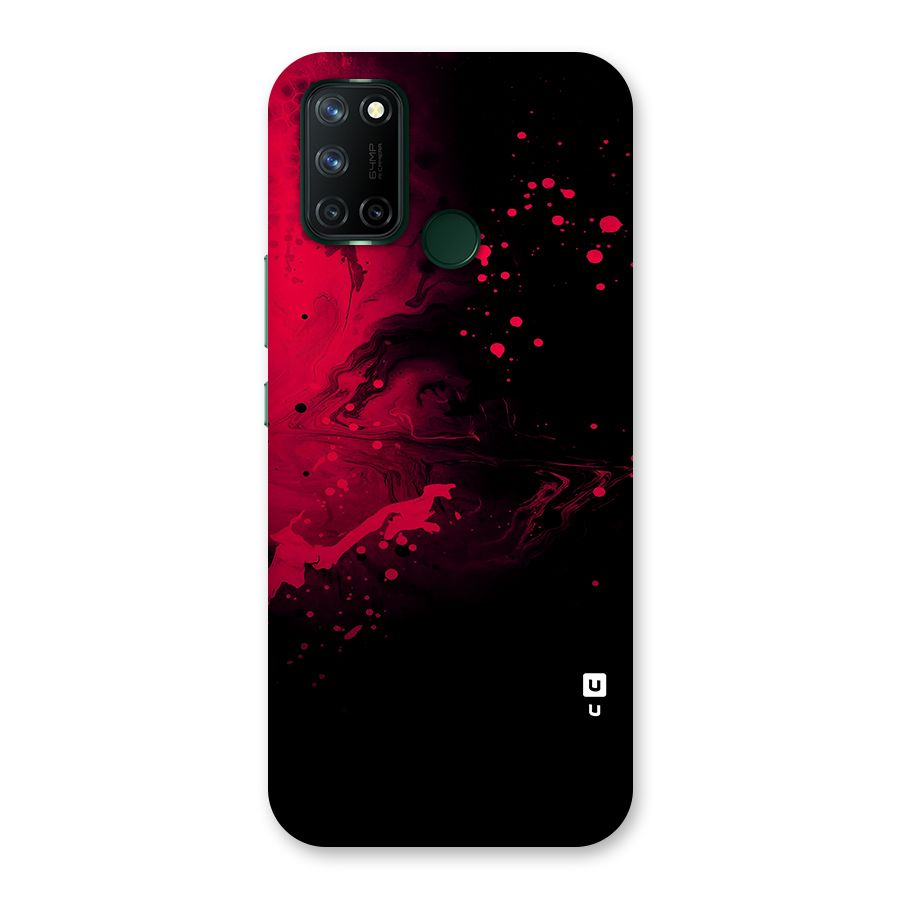 Red Black Splash Art Back Case for Realme 7i
