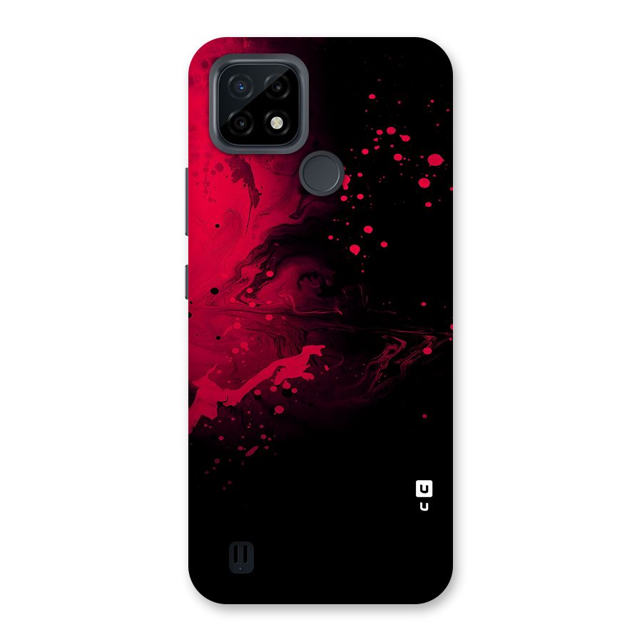 Red Black Splash Art Back Case for Realme C21