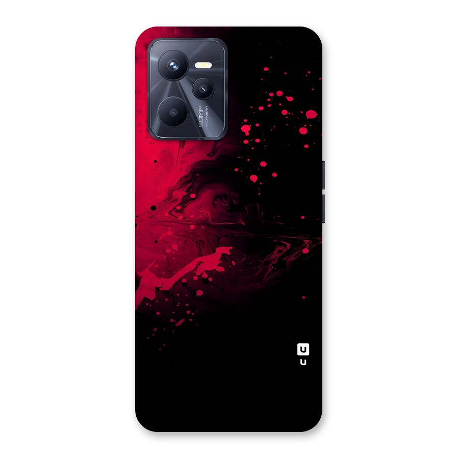 Red Black Splash Art Back Case for Realme C35