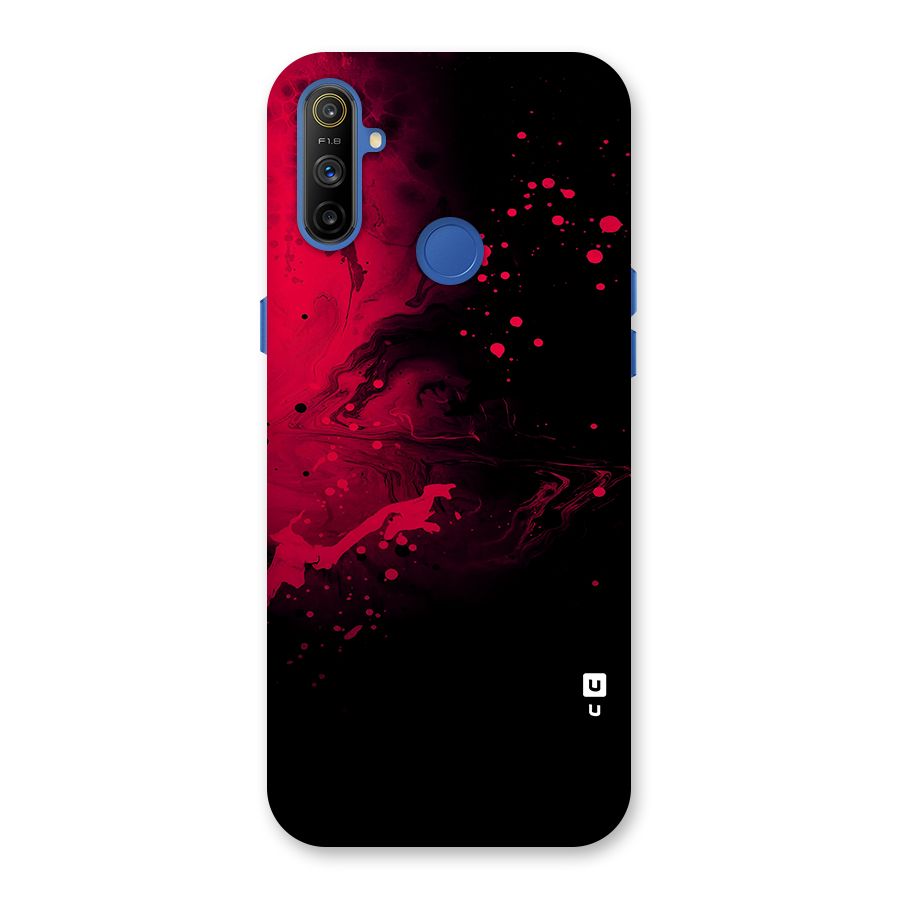 Red Black Splash Art Back Case for Realme Narzo 10A