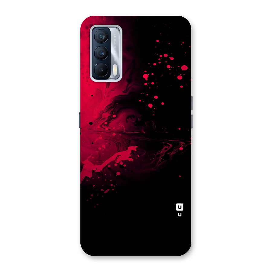 Red Black Splash Art Back Case for Realme X7
