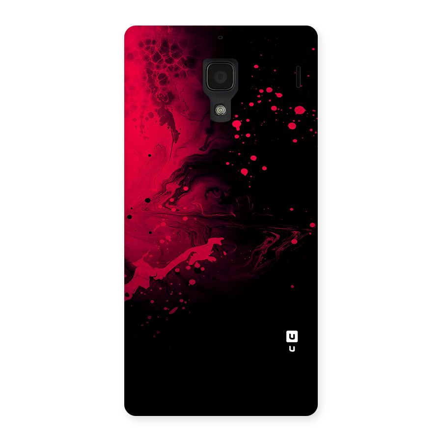 Red Black Splash Art Back Case for Redmi 1s