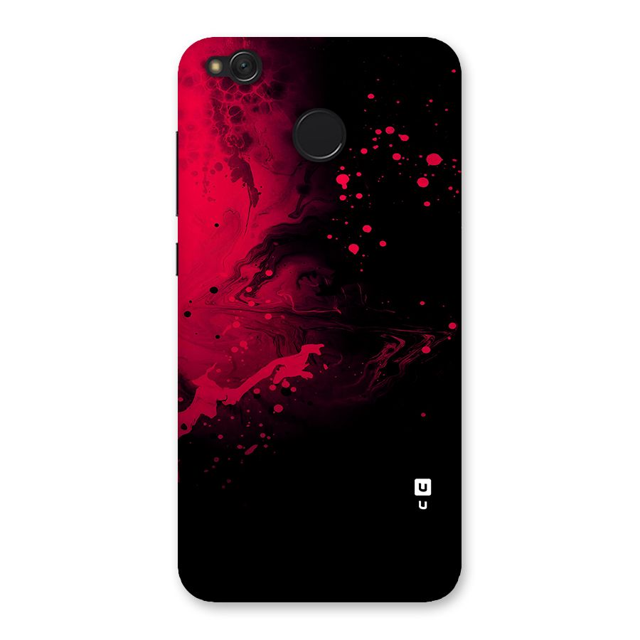 Red Black Splash Art Back Case for Redmi 4