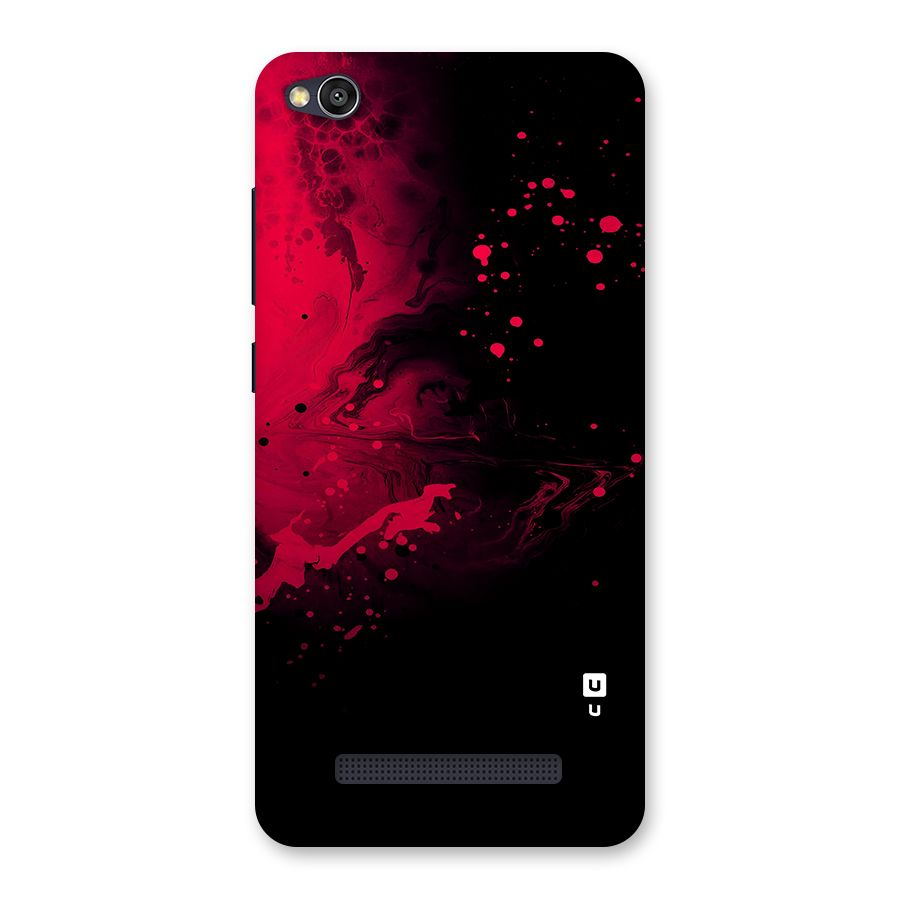 Red Black Splash Art Back Case for Redmi 4A