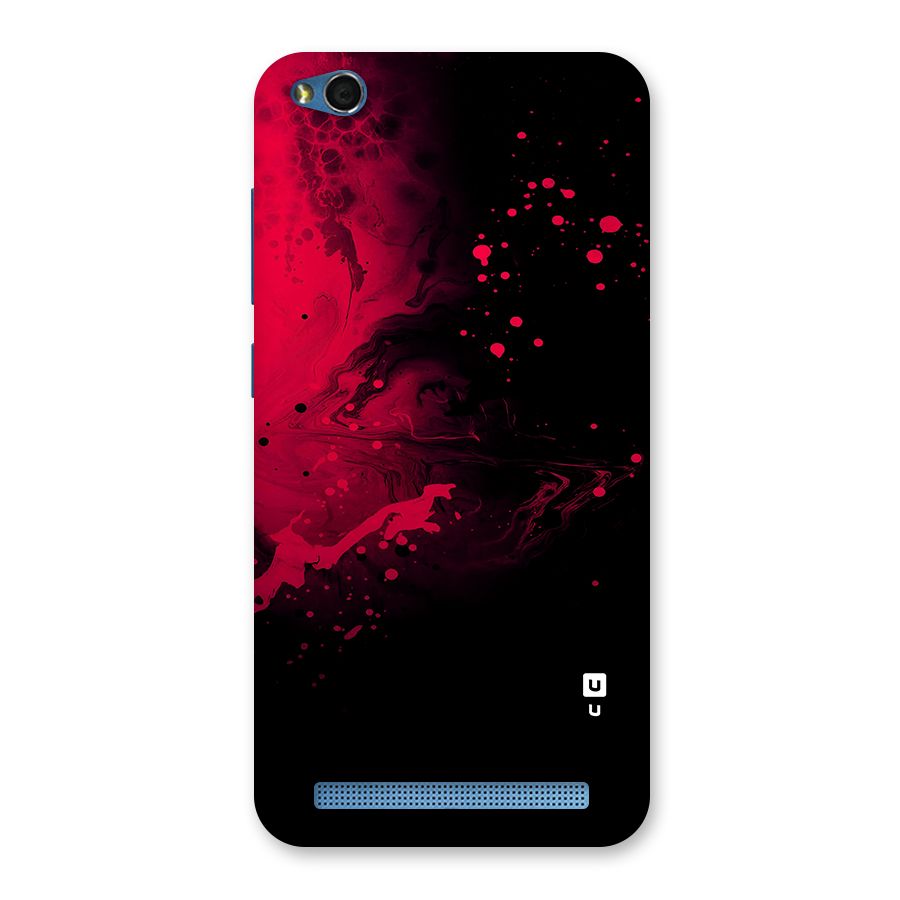 Red Black Splash Art Back Case for Redmi 5A