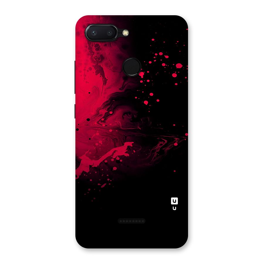 Red Black Splash Art Back Case for Redmi 6